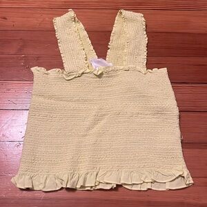 Yellow Smocked tank top.